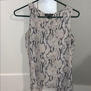 Snakeskin Sleeveless Blouse